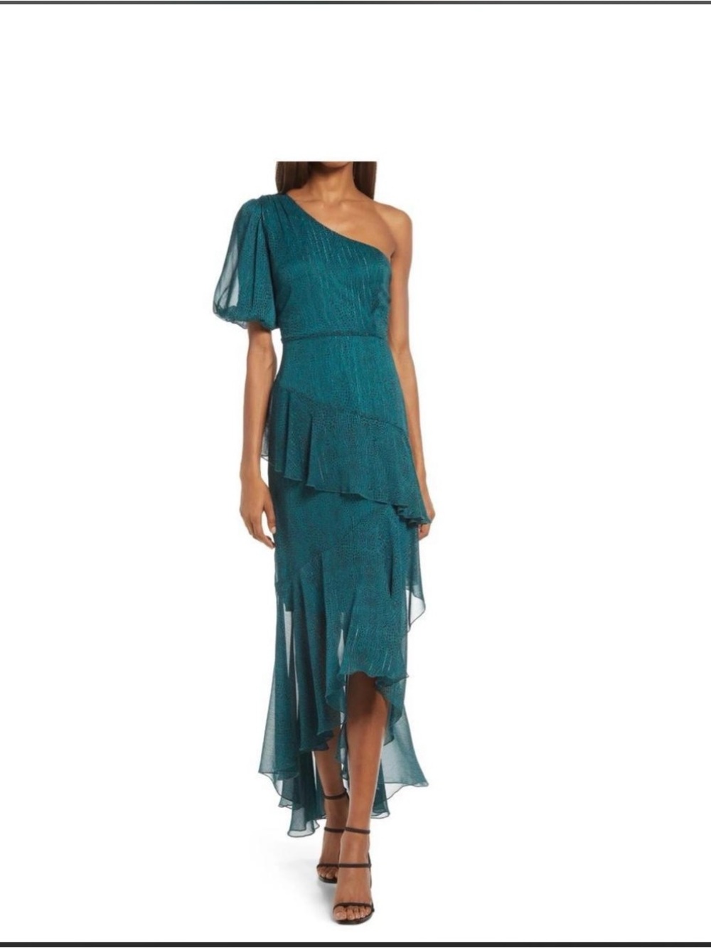 Floret Studios One Shoulder Midi Dress - NWT Medium Teal